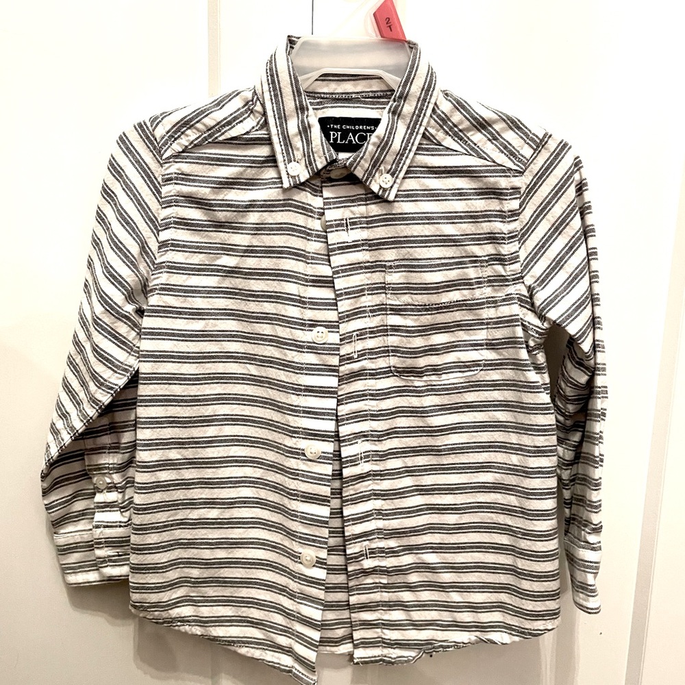 Children’s Place boys button up striped shirt 2T